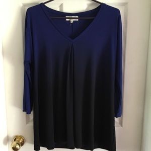 Colletta Blue/Black Ombré Top